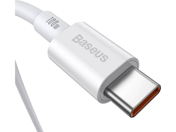 Baseus USB-C - USB-C 2 m valkoinen (BSU2861WHT) USB-kaapeli