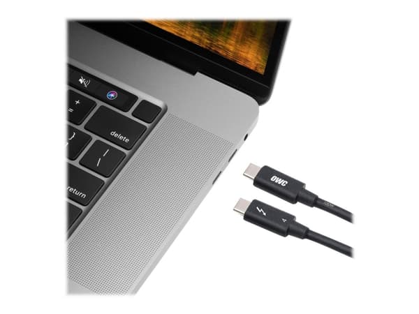 OWC - Thunderbolt-kabel - 24 pin USB-C (hann) til 24 pin USB-C (hann) - USB 3.2 Gen 2 / USB4 / Thunderbolt 3 / Thunderbolt 4 - 20 V - 5 A - 1 m - 4K-