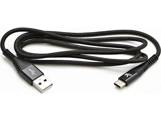 USB cable Logo USB cable (2.0), USB A M- USB C M, 2m, 480Mbps, 5V/3A, black, Logo, box, nylon braid, aluminum connector cover