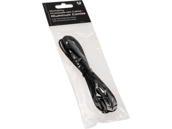 BitFenix Alchemy 6-pins PCIe skjøtekabel, 45 cm, ermet - svart