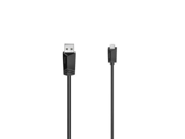 Hama 00200608, 1,5 m, Micro-USB A, USB A, USB 2.0, 480 Mbit/s, Sort