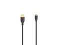 Miniatyrbild 2 av 4: Hama Flexi-Slim, 0,75 m, Micro-USB A, USB A, USB 2.0, 480 Mbit/s, Sort