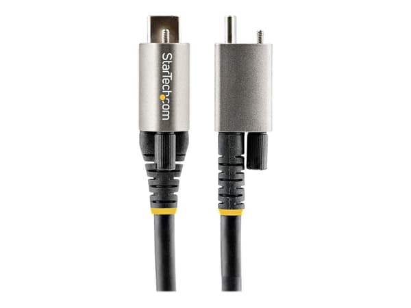 StarTech.com 1 m toppskruvlåsande USB C-kabel 10 Gbit/s - USB 3.1/3.2 Gen 2 Type-C kabel - 100W (5A) Power Delivery-laddning, DP alt-läge - Enkel skr