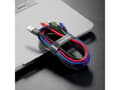 Miniatyrbilde 4 av 4: Baseus CA1T4-B01, Sort, USB A, Lightning + micro-USB B + USB C, 1,2 m, Hankjønn, Hankjønn