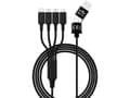 Miniatyrbild 2 av 3: Smrter USB-opladerkabel USB-A-hanstik, USB-C® stik, Apple Lightning-stik , Apple Lightning-stik , USB-micro-B-hanstik 1.20 m Sort SMRTER_ELITE_L_BK