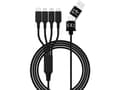 Miniatyrbild 1 av 3: Smrter USB-opladerkabel USB-A-hanstik, USB-C® stik, Apple Lightning-stik , Apple Lightning-stik , USB-micro-B-hanstik 1.20 m Sort SMRTER_ELITE_L_BK