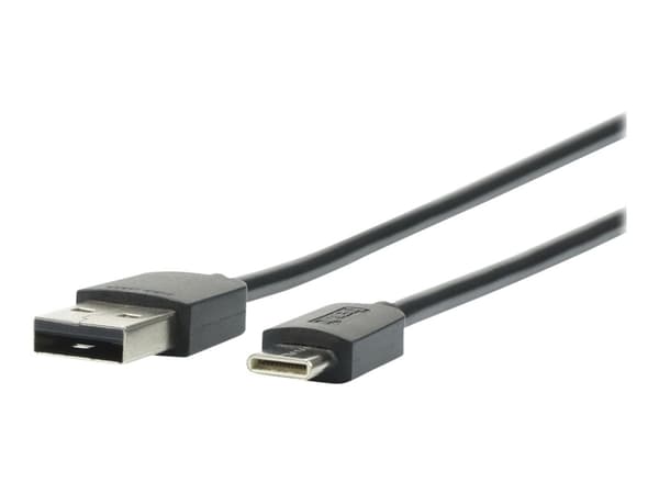 Mobilis - USB-kabel - 24 pin USB-C (hann) til USB (hann) - USB 2.0 - 1 m - svart