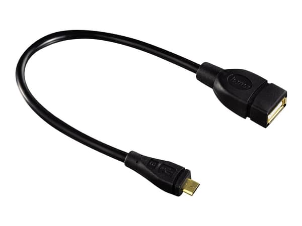Hama USB 2.0 adapterikaapeli - USB-kaapeli - USB (hun) til Micro-USB Type B (han) - 15 cm - lajittelu - Samsung Galaxy S II:lle