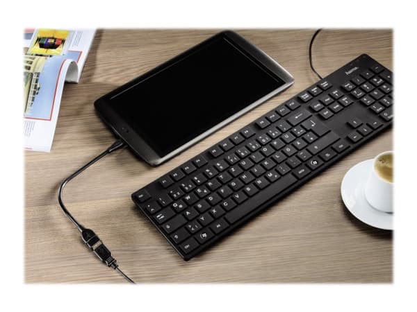 Hama USB 2.0 adapterikaapeli - USB-kaapeli - USB (hun) til Micro-USB Type B (han) - 15 cm - lajittelu - Samsung Galaxy S II:lle