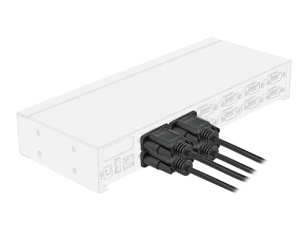 Delock - Null modem-kabel - DB-9 (hunn) til DB-9 (hunn) - 1 m - tommelskruer - svart