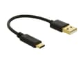 Miniatyrbilde 1 av 5: Delock - USB-adapter - USB (hann) til 24 pin USB-C (hann) - 3 A - 15 cm - svart