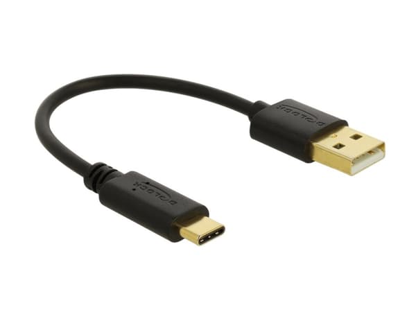Delock - USB-adapter - USB (hann) til 24 pin USB-C (hann) - 3 A - 15 cm - svart