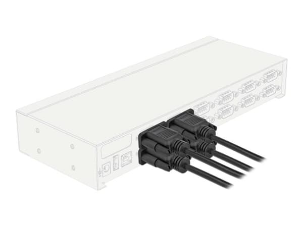 Delock - Nollmodemkabel - DB-9 (hona) till DB-9 (hona) - 2 m - tumskruvar - svart