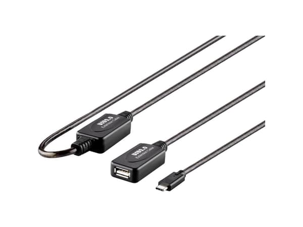 Renkforce RF-4752800, 7,5 m, USB A, USB C, USB 2.0, 0,48 Gbit/s, Svart