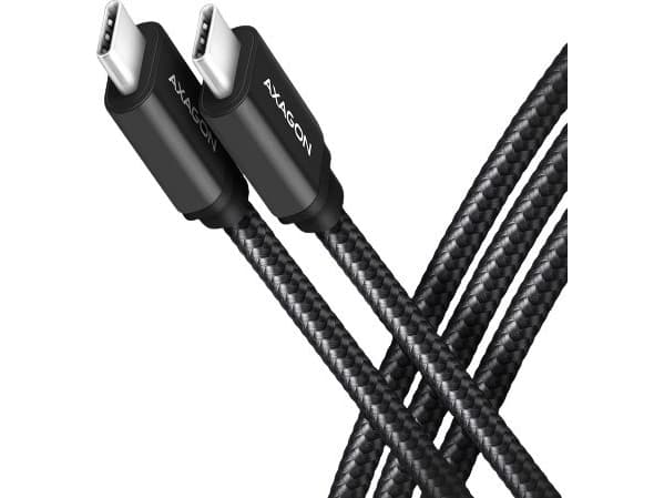 Axagon BUCM3-CM20AB, 2 m, USB C, USB C, USB 3.2 Gen 1 (3.1 Gen 1), 5 Gbit/s, Svart