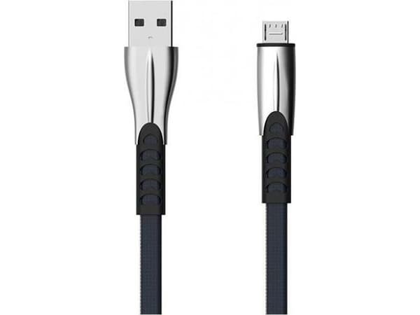 SOMOSTEL CABLE USB TYP-C 2.4A BLUE 2400MAH QUICK CHARGER QC 3.0 1M POWERLINE METAL PLUGS BW02