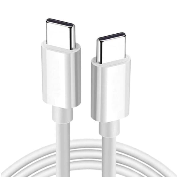 2m USB-C Laddkabel Quick Charge 3A 60W Type-C Vit