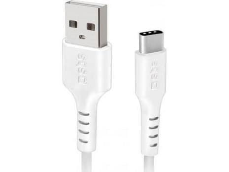SBS TECABLEMICROC15W, 1,5 m, USB A, USB C, USB 2.0, hvit