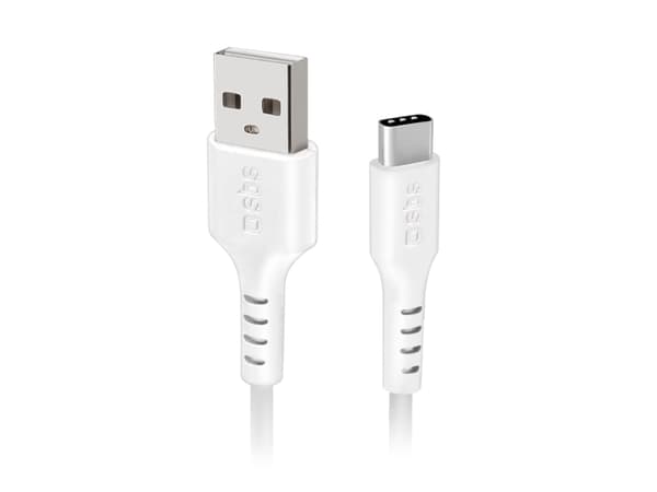 SBS TECABLEMICROC15W, 1,5 m, USB A, USB C, USB 2.0, hvit