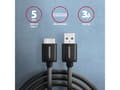 Miniatyrbilde 2 av 5: Axagon BUMM3-AM10AB, 1 m, Micro-USB B, USB A, USB 3.2 Gen 1 (3.1 Gen 1), 5000 Mbit/s, Sort