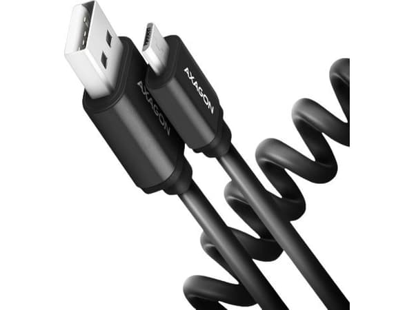 Axagon BUMM-AM20AB, 2 m, Micro-USB B, USB A, USB 2.0, 0,48 Gbit/s, Svart