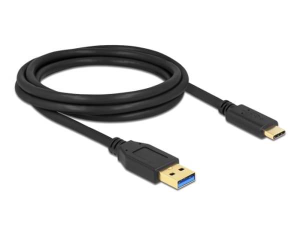 Delock - USB-kabel - USB typ A (hane) till 24 pin USB-C (hane) - USB 3.2 Gen 1 - 2 m - svart