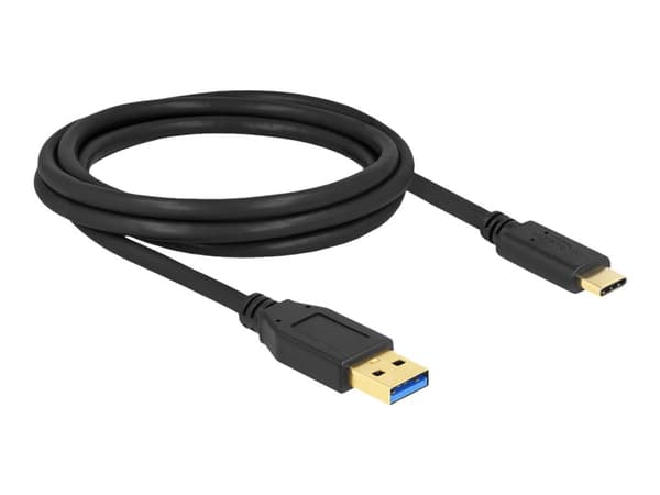 Delock - USB-kabel - USB typ A (hane) till 24 pin USB-C (hane) - USB 3.2 Gen 1 - 2 m - svart