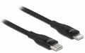 Miniatyrbilde 4 av 5: Delock - Lightning-kabel - 24 pin USB-C hann til Lightning hann - 50 cm - svart - Power Delivery-støtte
