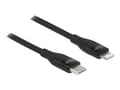 Miniatyrbilde 2 av 5: Delock - Lightning-kabel - 24 pin USB-C hann til Lightning hann - 50 cm - svart - Power Delivery-støtte
