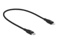 Miniatyrbilde 1 av 5: Delock - Lightning-kabel - 24 pin USB-C hann til Lightning hann - 50 cm - svart - Power Delivery-støtte