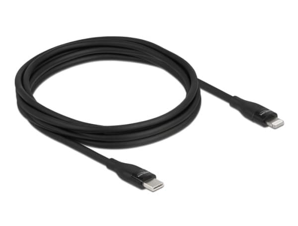 Delock - Lightning-kabel - 24 pin USB-C hann til Lightning hann - 2 m - svart - Power Delivery-støtte