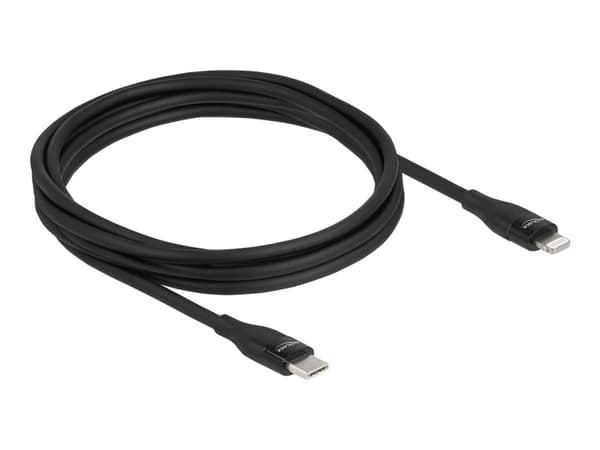 Delock - Lightning-kabel - 24 pin USB-C hann til Lightning hann - 2 m - svart - Power Delivery-støtte