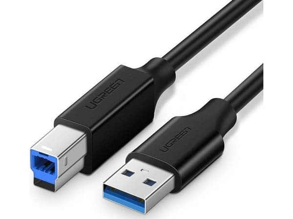 Ugreen USB-B - USB-A 1 m USB-kabel Svart (UGR1156BLK)