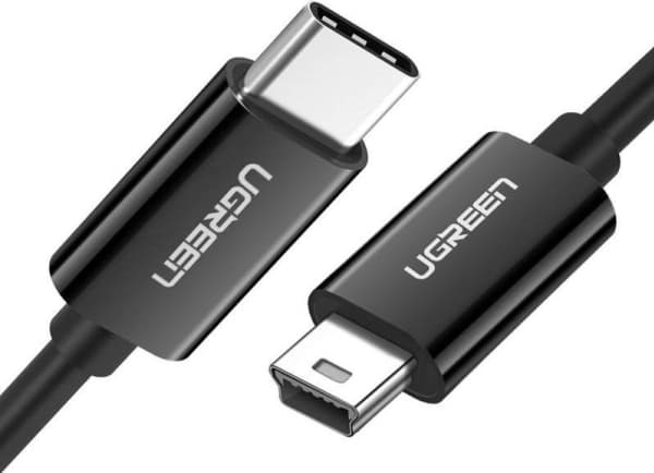 Ugreen USB-C - miniUSB-kabel 1 m Svart (UGR1134BLK)