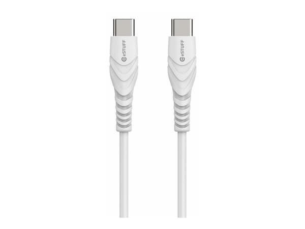 eSTUFF - USB-kabel - 24 pin USB-C (hann) til 24 pin USB-C (hann) - USB 2.0 - 5 V - 2.4 A - 1 m - USB Power Delivery (60W), støtte for Power Delivery