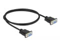 Miniatyrbilde 3 av 4: Delock - Seriell kabel - DB-9 (hunn) til DB-9 (hunn) - 1 m - tommelskruer, gullglimtkontakter - svart