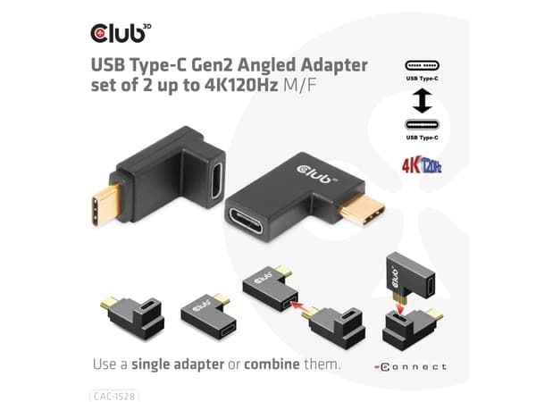 CLUB3D CAC-1528 USB-kabel USB 3.2 Gen 2 (3.1 Gen 2) USB C