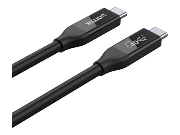 Unitek - USB-kabel - 24 pin USB-C (hann) til 24 pin USB-C (hann) - USB / USB 2.0 / USB 3.0 / USB 3.1 / USB 3.2 / USB 3.2 Gen2 / Thunderbolt 3 / Thund