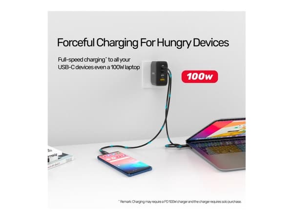 Unitek - USB-kabel - 24 pin USB-C (hann) til 24 pin USB-C (hann) - USB / USB 2.0 / USB 3.0 / USB 3.1 / USB 3.2 / USB 3.2 Gen2 / Thunderbolt 3 / Thund