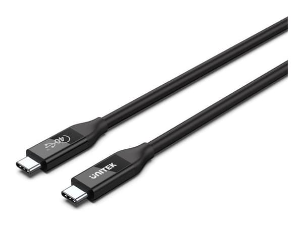 Unitek - USB-kabel - 24 pin USB-C (hann) til 24 pin USB-C (hann) - USB / USB 2.0 / USB 3.0 / USB 3.1 / USB 3.2 / USB 3.2 Gen2 / Thunderbolt 3 / Thund