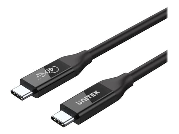 Unitek - USB-kabel - 24 pin USB-C (hann) til 24 pin USB-C (hann) - USB / USB 2.0 / USB 3.0 / USB 3.1 / USB 3.2 / USB 3.2 Gen2 / Thunderbolt 3 / Thund