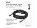 Miniatyrbild 4 av 5: Club 3D - USB-kabel - 24 pin USB-C (hane) till USB typ A (hona) - USB 3.1 Gen 1 - 0.9 A - 10 m - aktiv