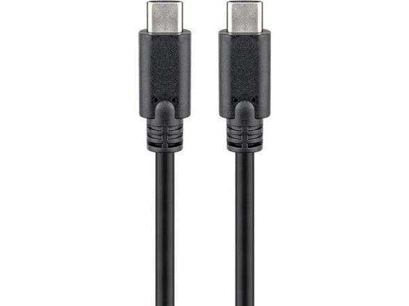 Goobay 38873, 1 m, USB C, USB C, USB 3.2 Gen 2 (3.1 Gen 2), 20 Gbit/s, Svart