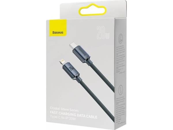 Baseus CAJY000201, Grå, USB C, Lightning, 1,2 m, Hankjønn, Hankjønn