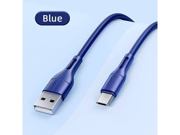 Kabel USB Usams USB-A - microUSB 1 m Niebieski (SJ502USB03)