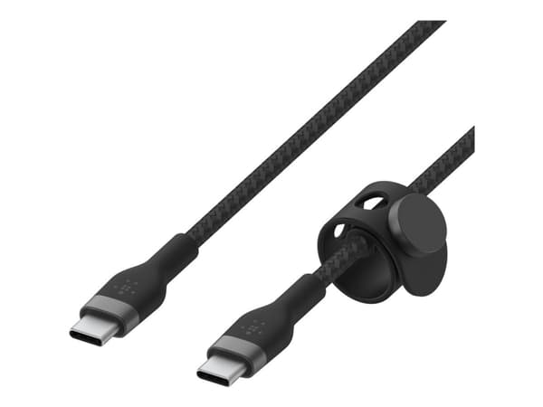 Belkin BoostCharge - USB-kabel - 24 pin USB-C (hann) til 24 pin USB-C (hann) - 2 m - svart