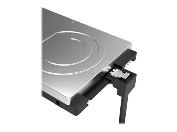 Akasa PROSLIM - SATA-kabel - Serial ATA 150/300/600 - SATA (hunn) høyrevinklet til SATA (hunn) låst - 50 cm - svart