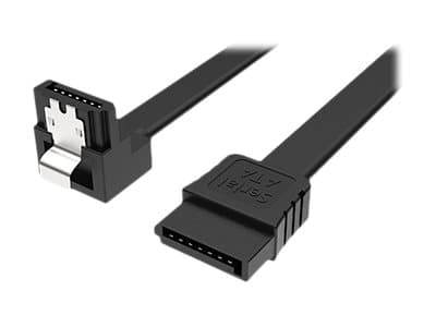 Akasa PROSLIM - SATA-kabel - Serial ATA 150/300/600 - SATA (hunn) høyrevinklet til SATA (hunn) låst - 50 cm - svart
