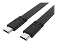 Miniatyrbild 2 av 5: Akasa - USB-kabel - 24 pin USB-C (hane) till 24 pin USB-C (hane) - USB 3.2 Gen 2 - 20 V - 2.3 A - 1 m - 4K60Hz stöd, USB Power Delivery (46W) - svart