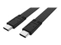 Miniatyrbild 1 av 5: Akasa - USB-kabel - 24 pin USB-C (hane) till 24 pin USB-C (hane) - USB 3.2 Gen 2 - 20 V - 2.3 A - 1 m - 4K60Hz stöd, USB Power Delivery (46W) - svart